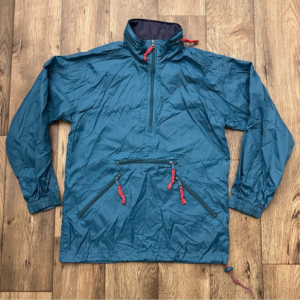 Vintage Eastern Mountain Sports Hooded Windbreaker Shell Hiking Camp Retro Sz S